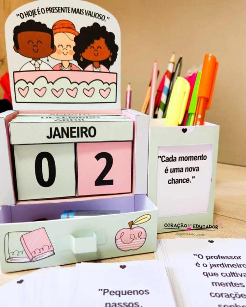 Calendário Permanente Motivacional - Organização e Planejamento