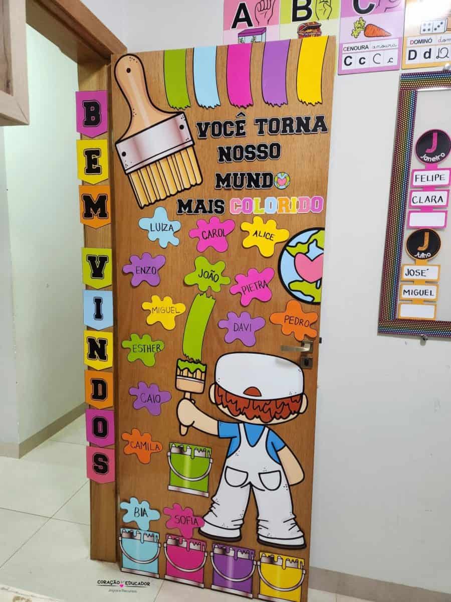 Porta afetiva - Edição Cores - Decoração Escolar