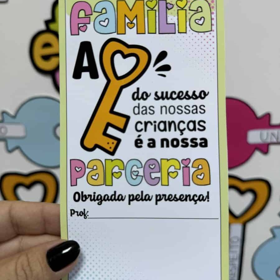Dinâmica - A Chave do Sucesso - Reunião de Pais