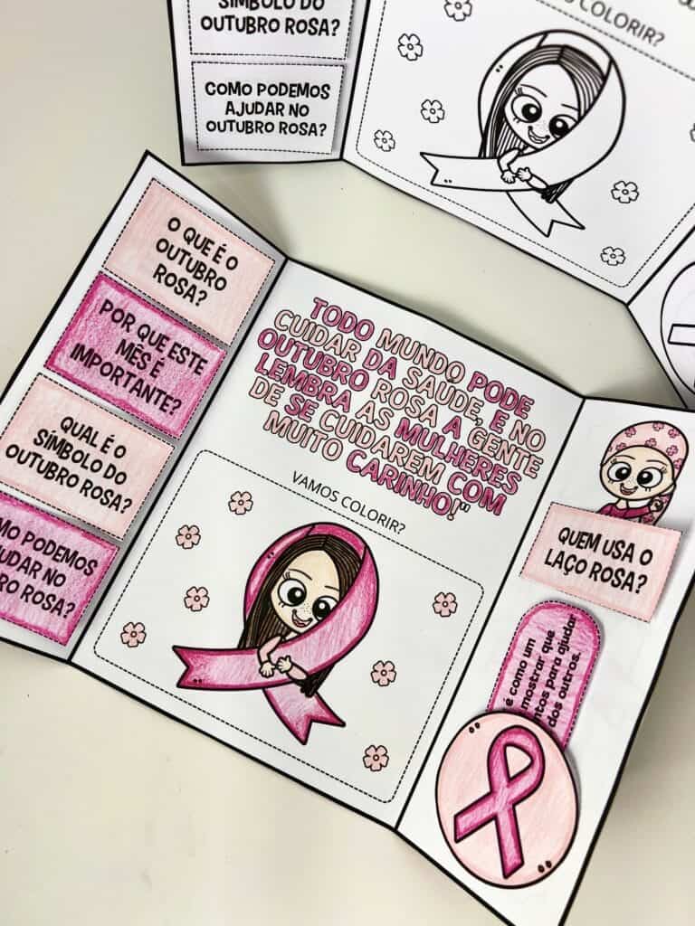 Lapbook Interativo - Outubro Rosa - Outubro Rosa