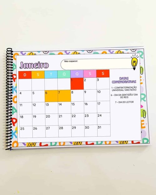 Calendário Datas Comemorativas 2026 - Organização e Planejamento