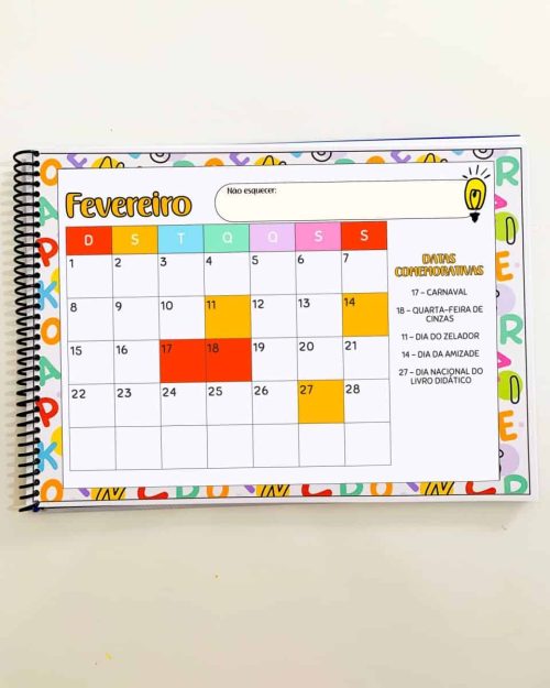 Calendário Datas Comemorativas 2026 - Organização e Planejamento