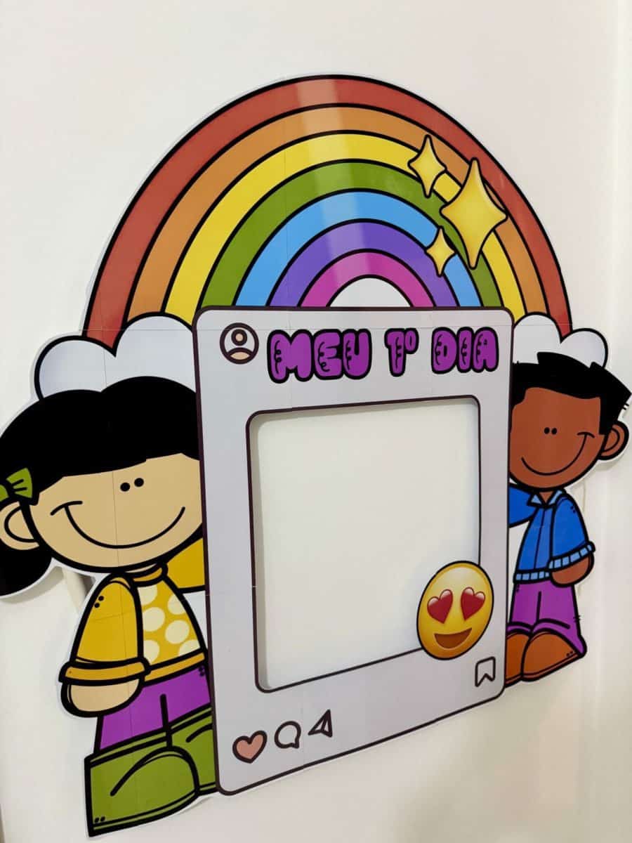 Decoração para Bambolê - Tema "Meu 1º Dia" - Volta às Aulas