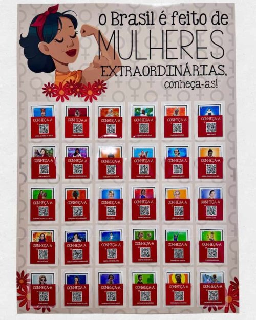 Mulheres Extraordinárias - Cartaz Interativo! - Dia Internacional da Mulher