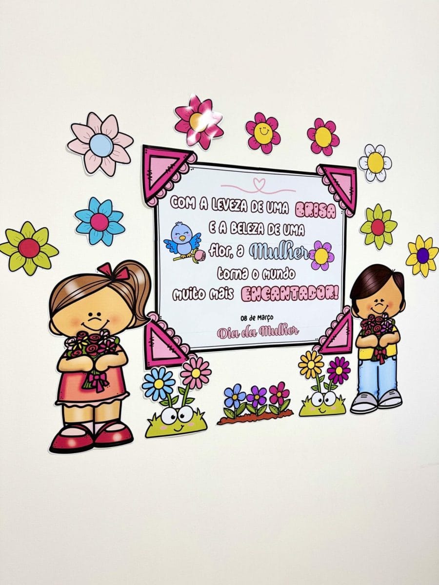 Painel e Lembrancinha Dia da Mulher - Dia Internacional da Mulher