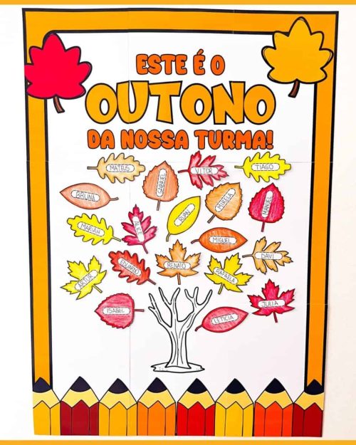 Cartaz Outono da Nossa Turma - Outono