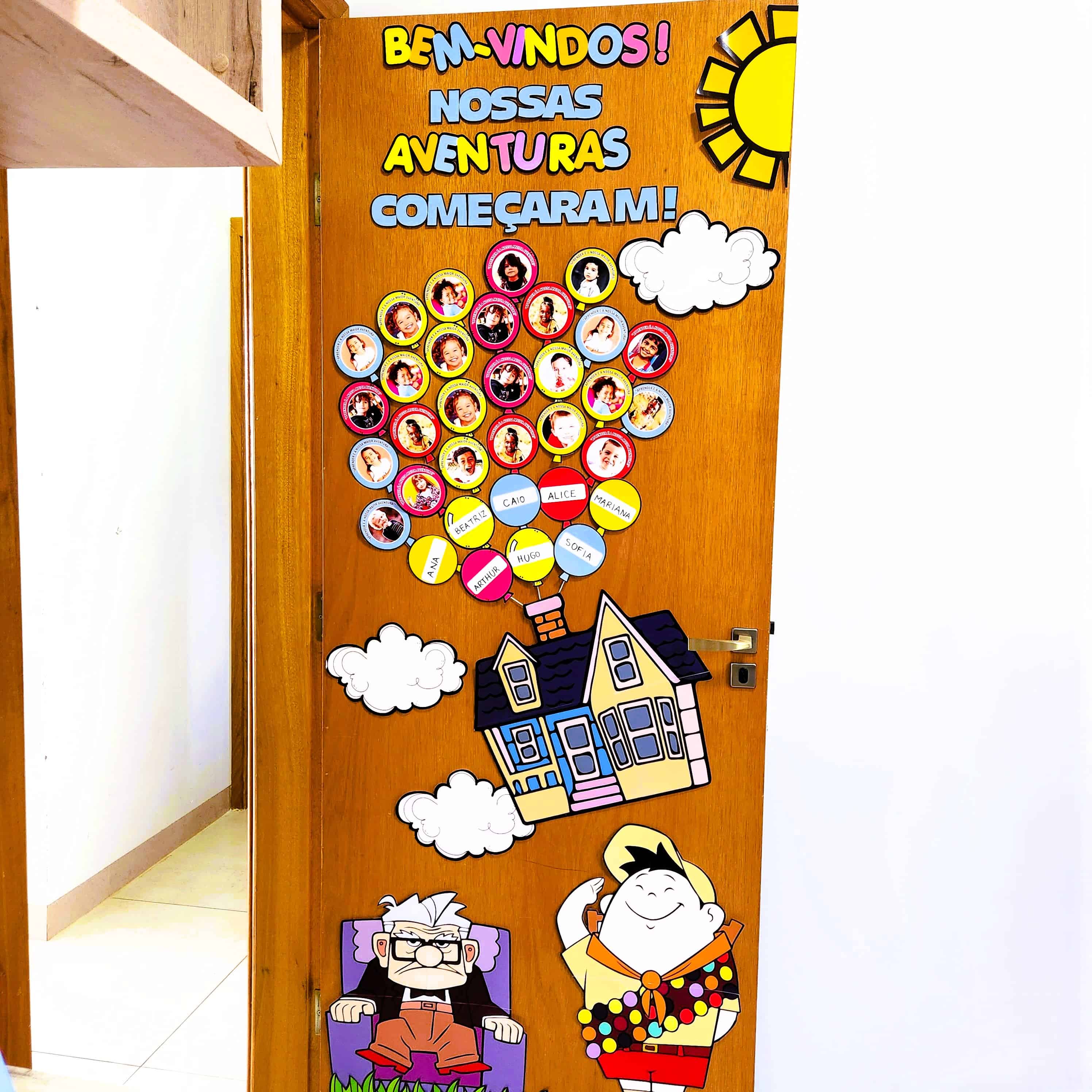 Decoração de Porta - UP - Bem-Vindos - Volta às Aulas