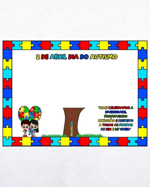 Painel Dia do Autismo – Árvore da Inclusão - Inclusão e Diversidade