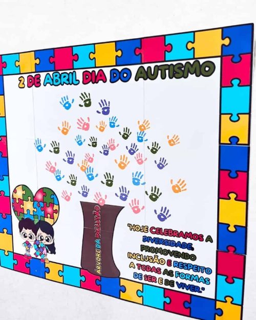 Painel Dia do Autismo – Árvore da Inclusão - Inclusão e Diversidade