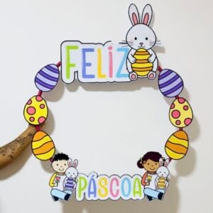 Decoração Bambolê - Feliz Páscoa