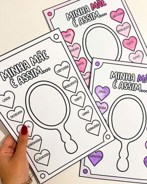 Atividade - Espelho Minha Mãe é Assim - Dia das Mães