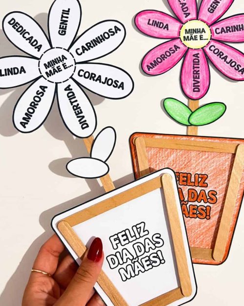 Atividade - Vaso Florido da Mamãe - Dia das Mães