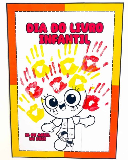 Cartaz Colaborativo - Emília - Dia Nacional do Livro Infantil