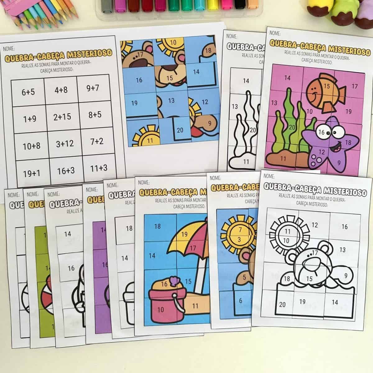 Quebra-Cabeça - Soma Misteriosa - Educação Infantil