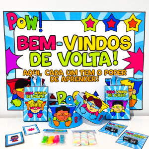 Kit Volta às Aulas Super-Heróis