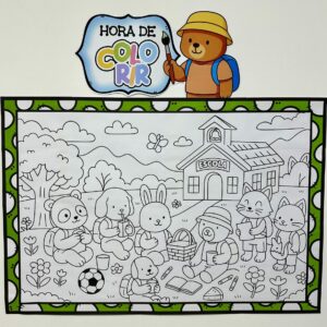 Painel para Colorir – Volta às Aulas