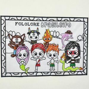 Painel para Colorir – Folclore Brasileiro