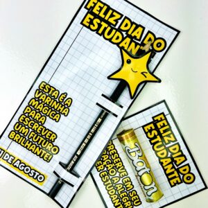 Cartão e Porta-Lápis - Dia do Estudante