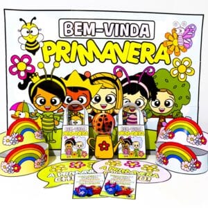 Kit Primavera - Painel e Lembrancinhas
