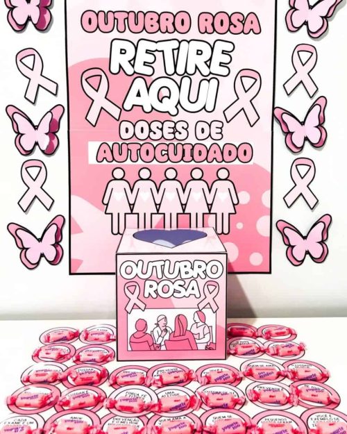 Cantinho Motivacional Outubro Rosa - Outubro Rosa
