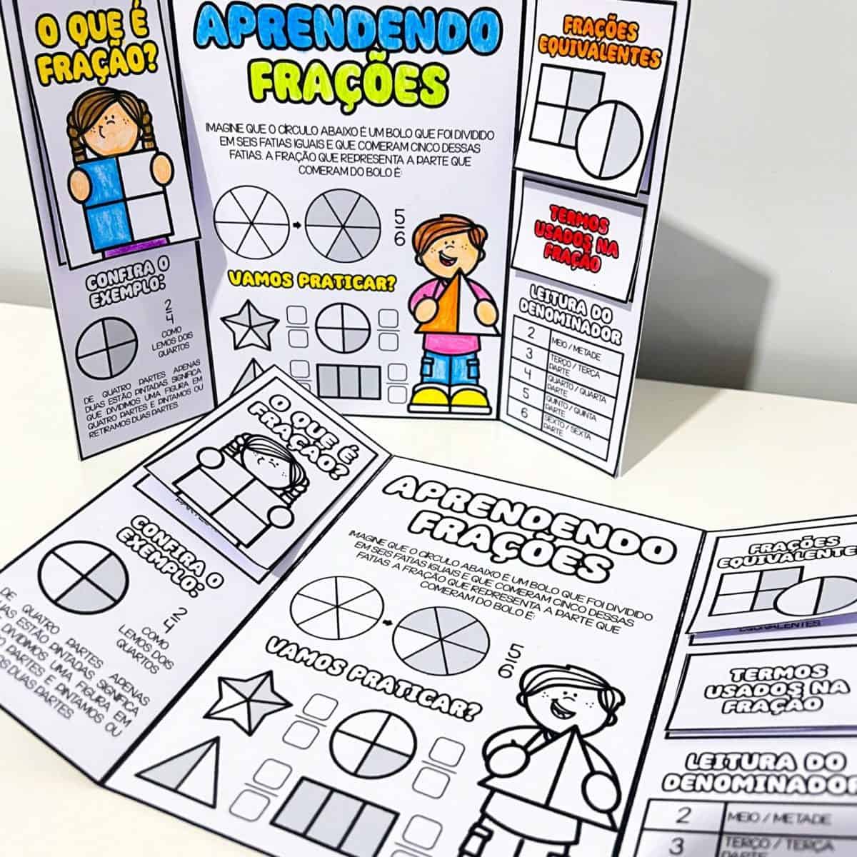 Lapbook Aprendendo Frações - Matemática
