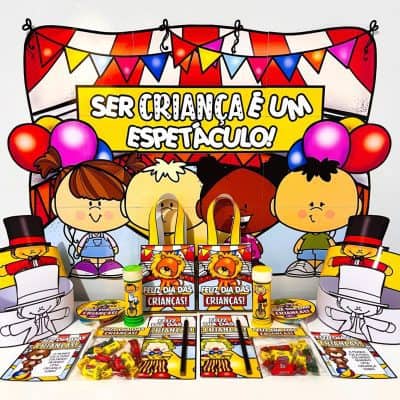 Kit Painel e Lembrancinhas Dia das Crianças - Dia das Crianças