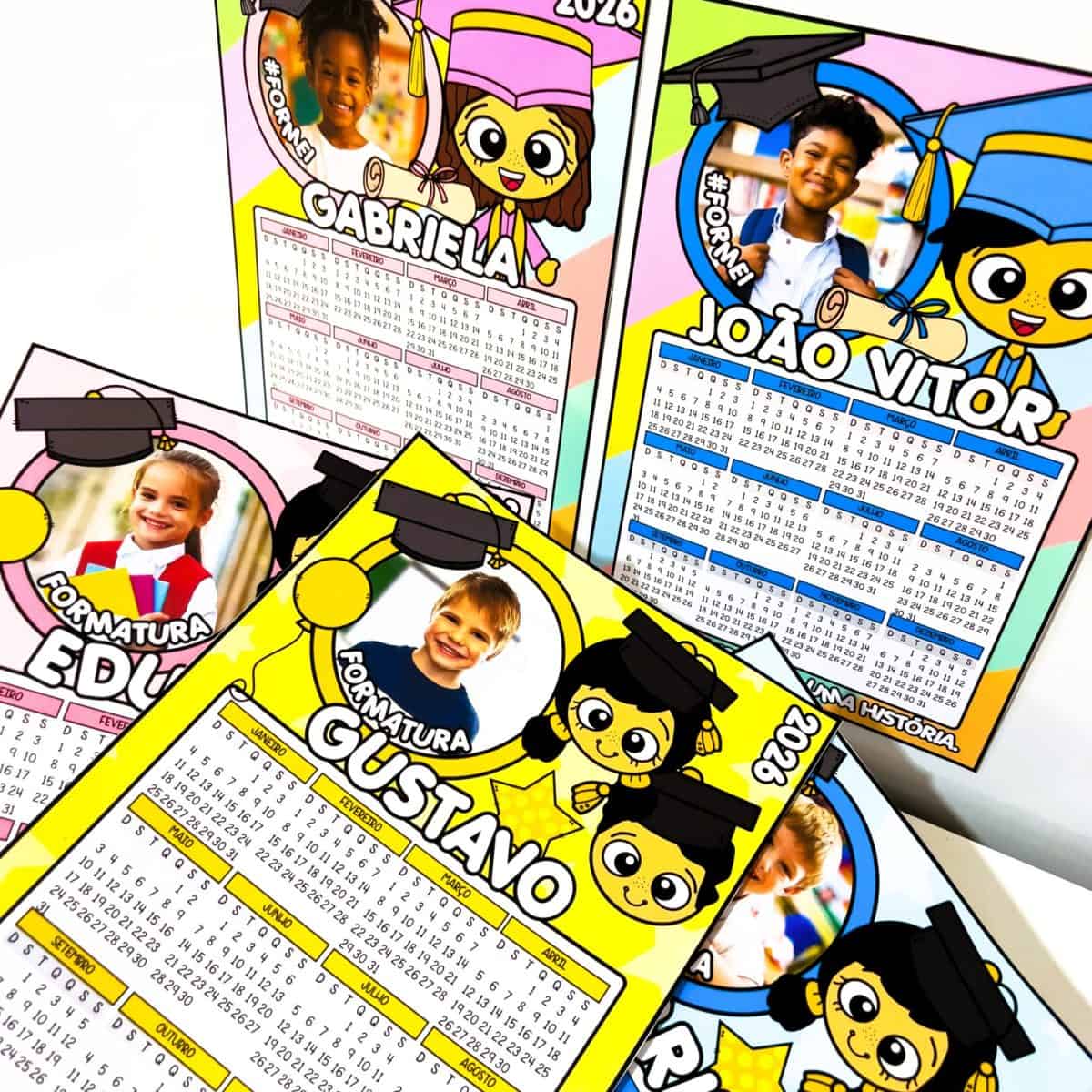 Calendários Editáveis de Formatura - Formatura
