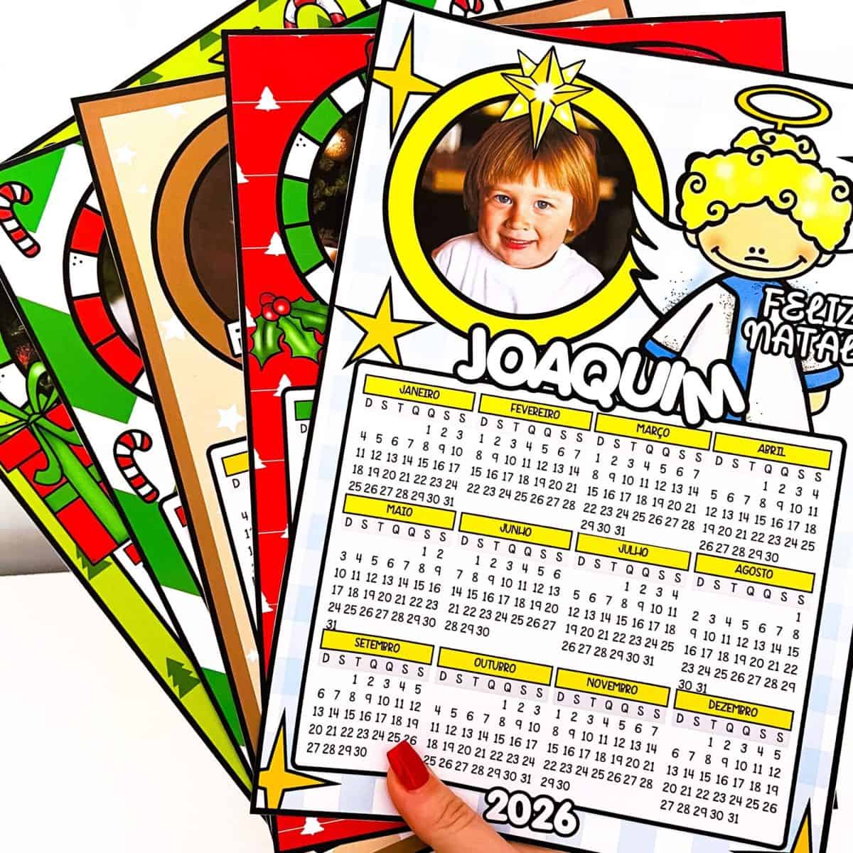 Calendários Editáveis de Natal - Natal