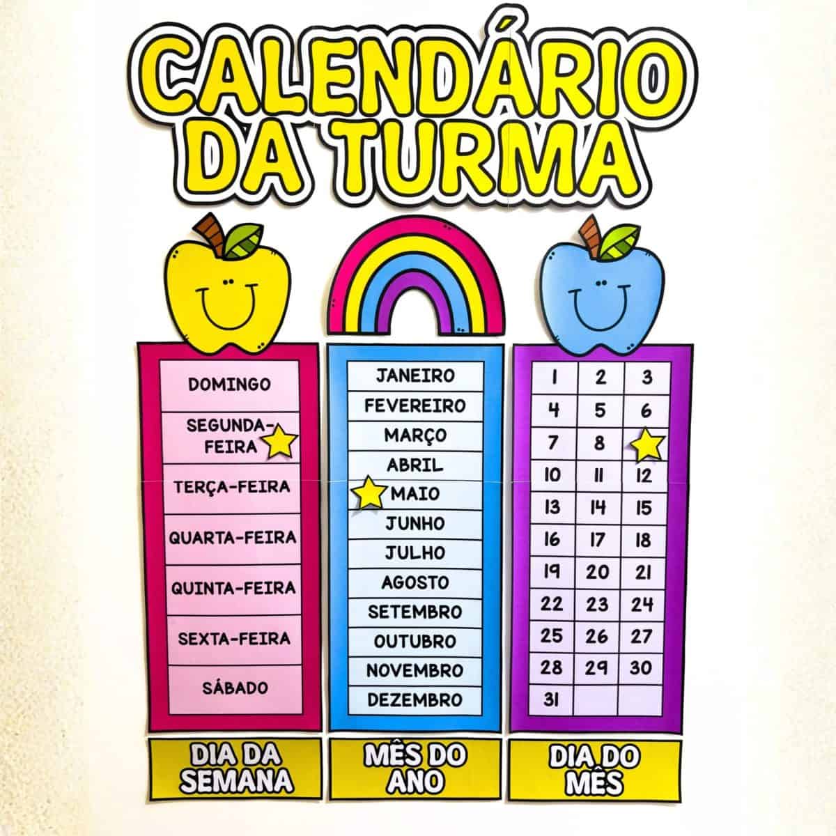 Calendário da Turma - Rotina Escolar