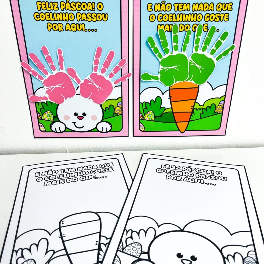 Atividade Interativa de Páscoa - Mãozinhas - Páscoa