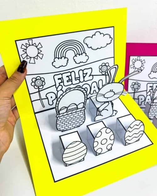 Cenário de Páscoa - Para Colorir - Páscoa