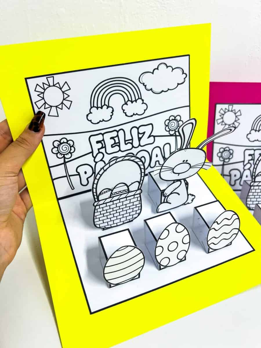 Cenário de Páscoa - Para Colorir - Páscoa