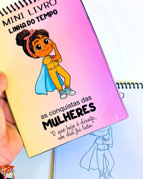 Mini Livro - Linha do Tempo - Conquistas das Mulheres - Dia Internacional da Mulher